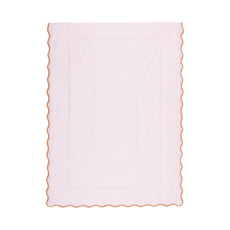 Fuwaro Cooling Quilt Bicolor Wave Single Pink X Orange