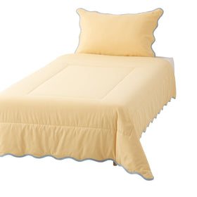 Fuwaro Cooling Quilt Bicolor Wave Single Yellow X Blue