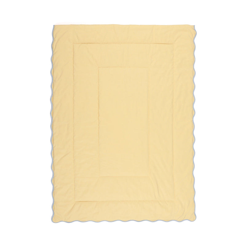 Fuwaro Cooling Quilt Bicolor Wave Single Yellow X Blue