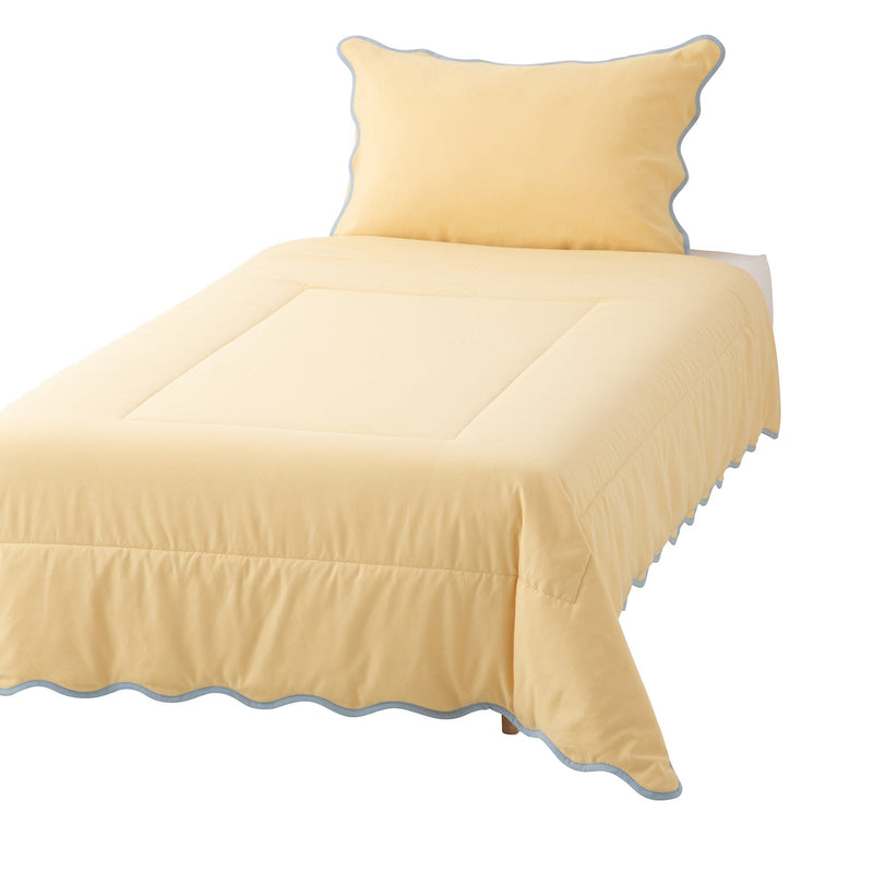 Fuwaro Cooling Quilt Bicolor Wave Double Yellow X Blue