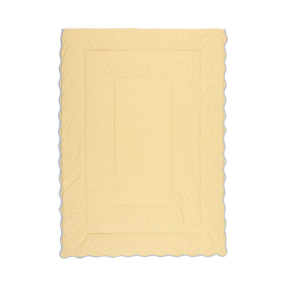 Fuwaro Cooling Quilt Bicolor Wave Double Yellow X Blue