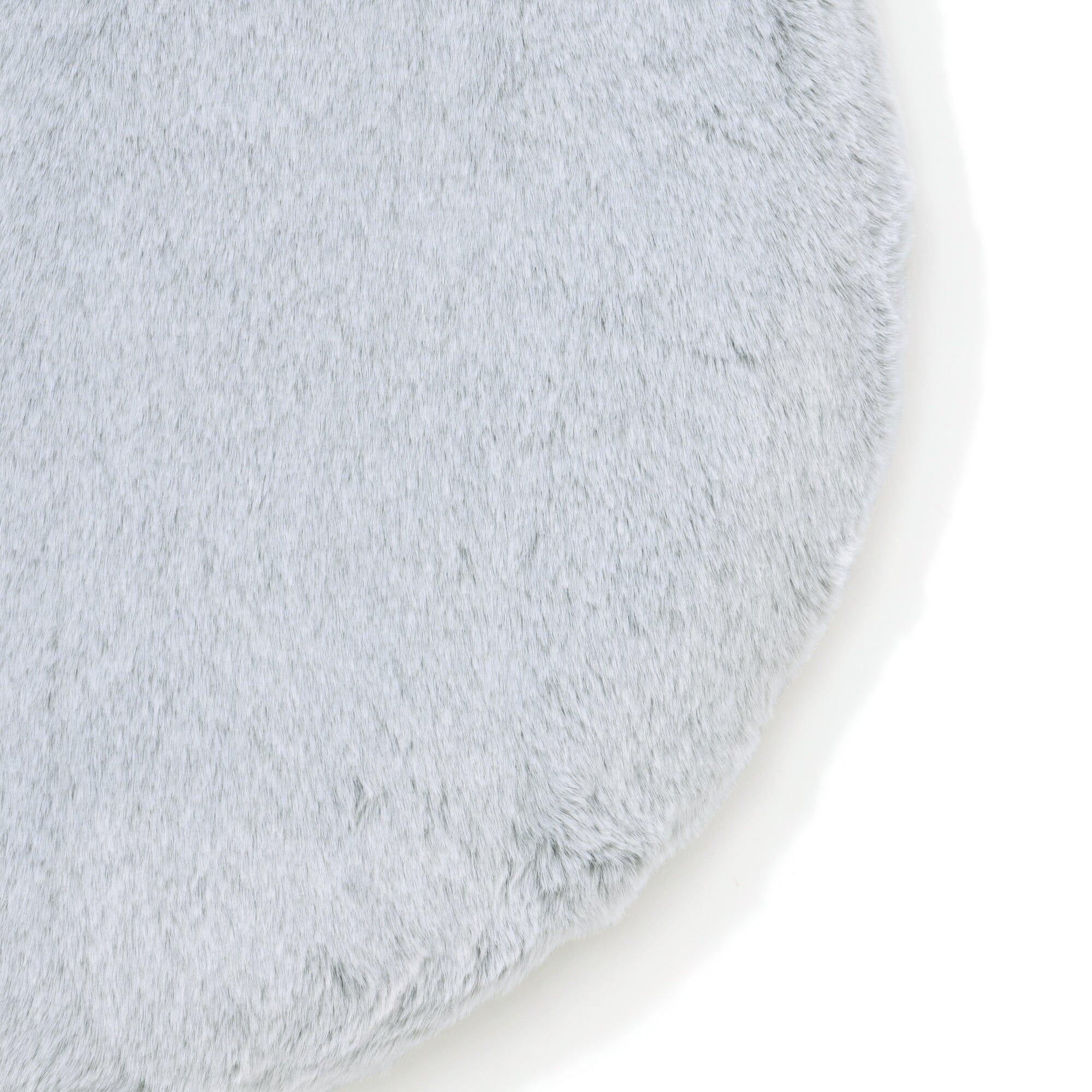 Mixed fur seat cushion φ400 Gray