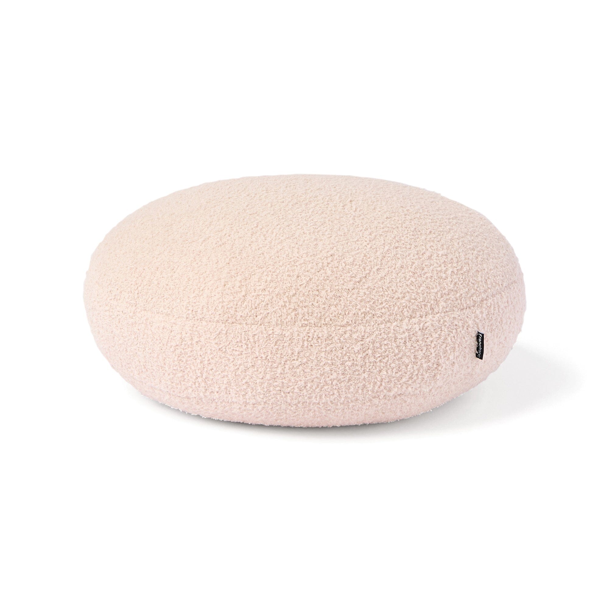 Mochimochi Cushion Fluffy Knit Φ400 Light Beige