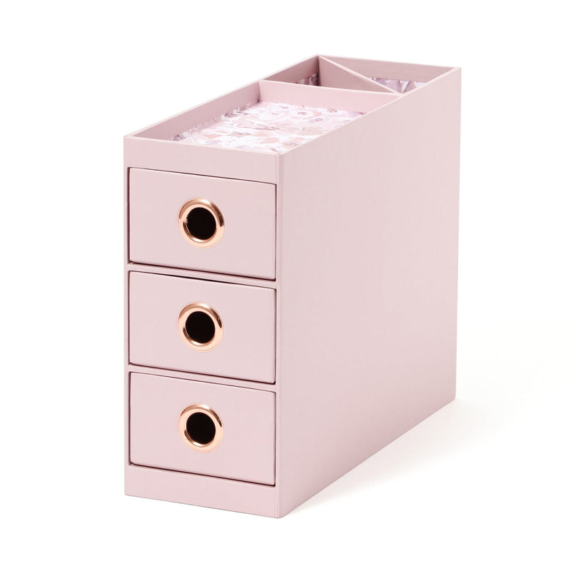 Petite 3-Drawer Chest With Pen Stand 3S Flower Pink