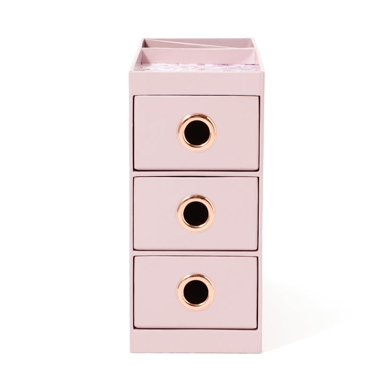 Petite 3-Drawer Chest With Pen Stand 3S Flower Pink