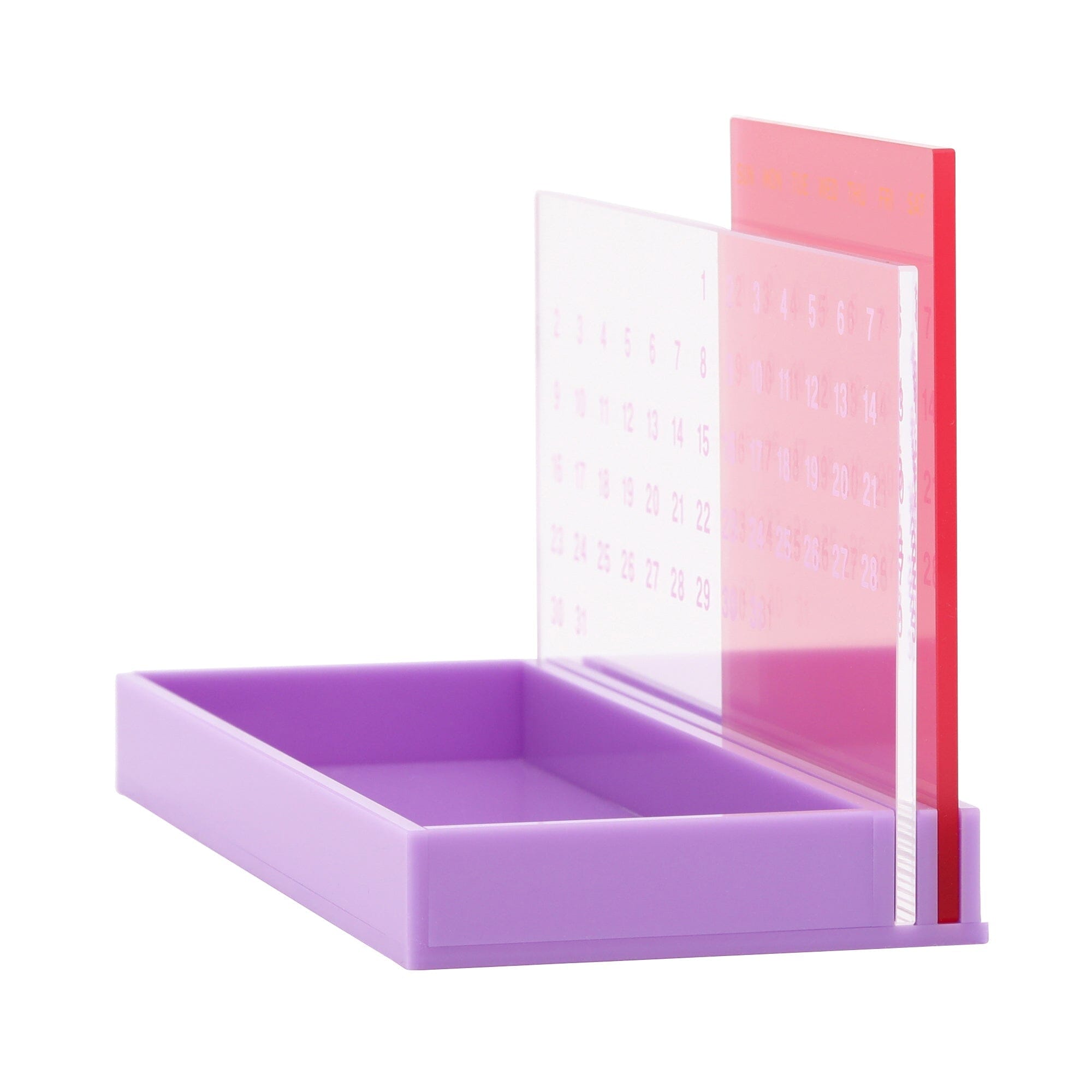Acrylic Pen Tray Calendar Pink X Purple