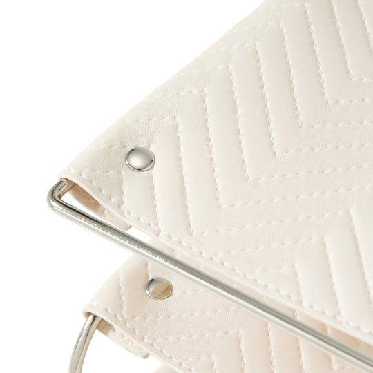 Quilting 3-Tier Tray Ivory