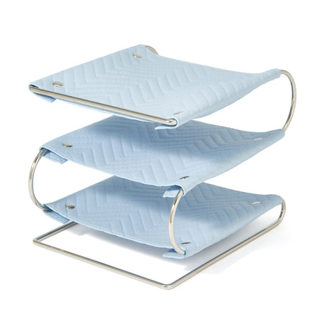 QUILITING三層托盤藍色