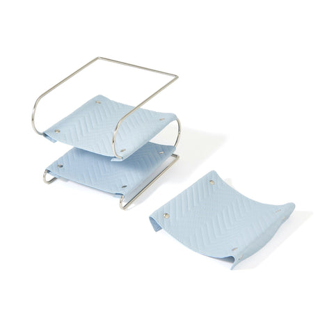 QUILITING三層托盤藍色