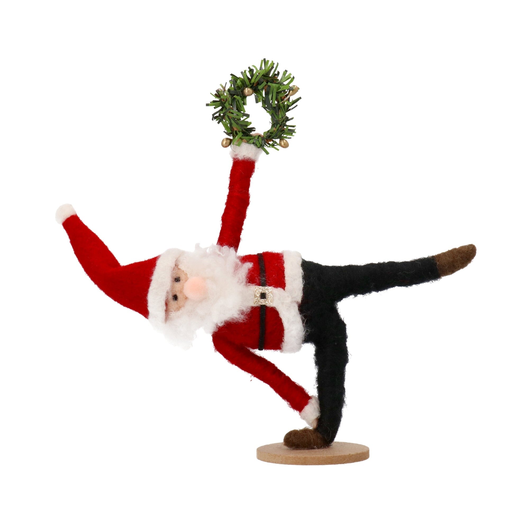 Fabric Object Yoga Pose Santa Wreath