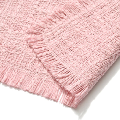 Fringe Table Runner Pink