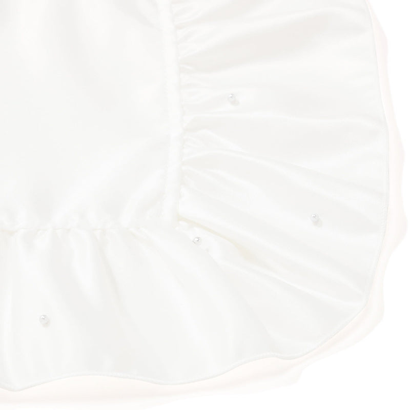 Frill Pearl Table Runner White