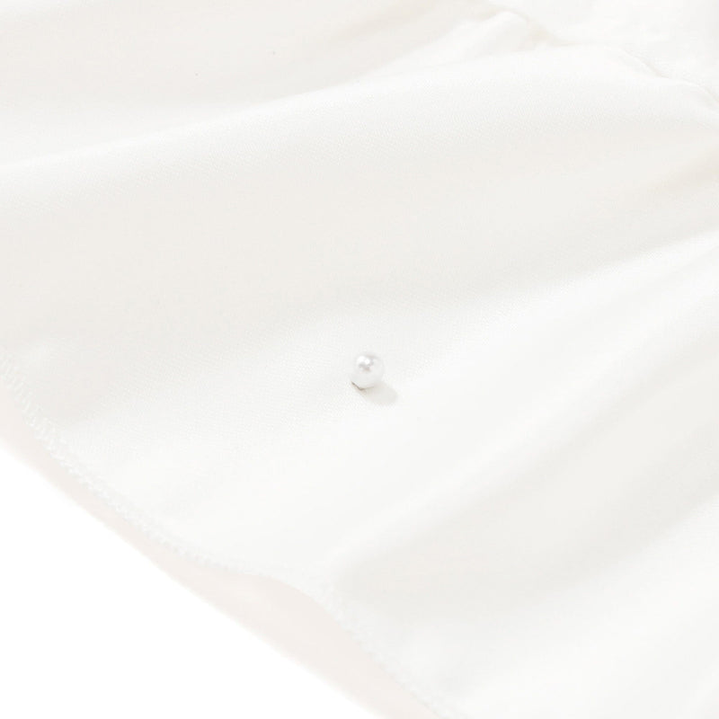 Frill Pearl Table Runner White
