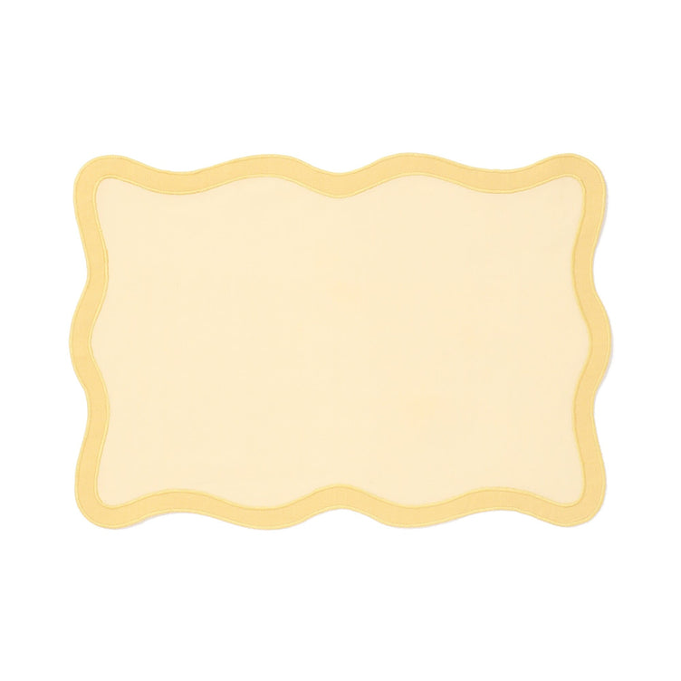 Bicolor Wave Lunch Mat Yellow X Yellow