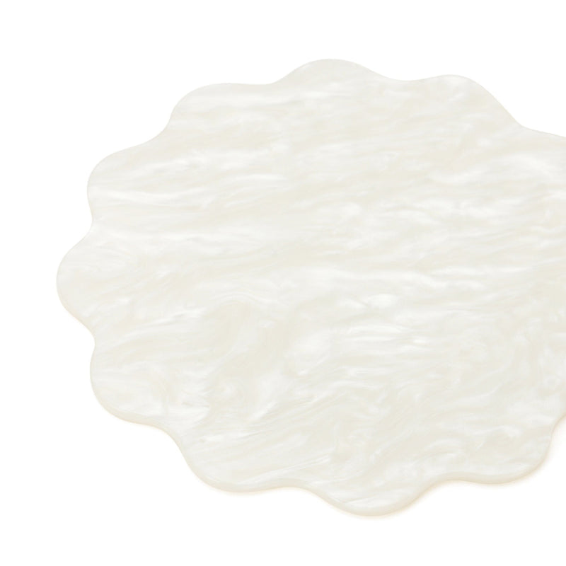 Color Marble Coaster  White