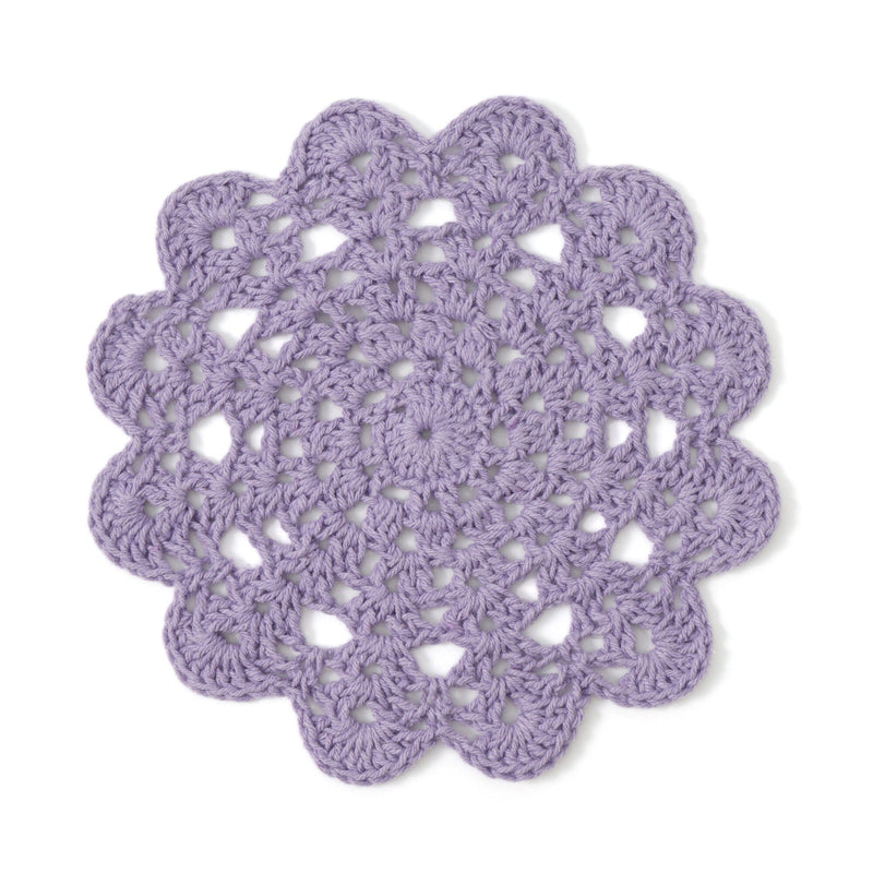 Purple Crochet Coaster