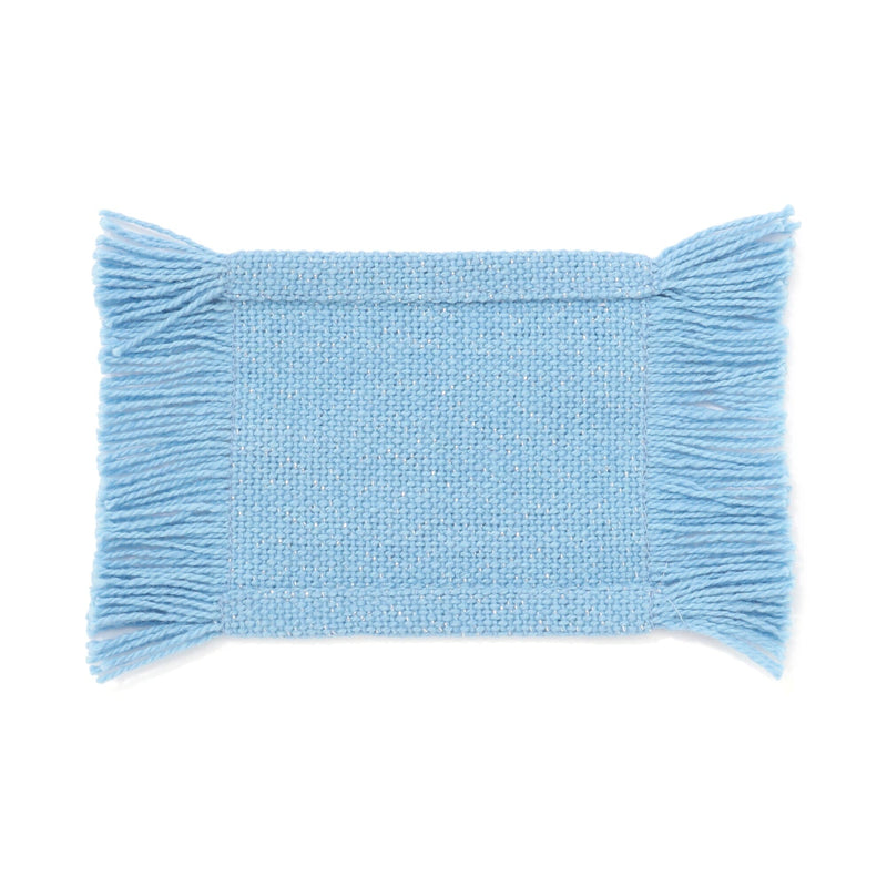 Fringe Coaster Blue