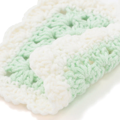 Crochet Flower Coaster Green
