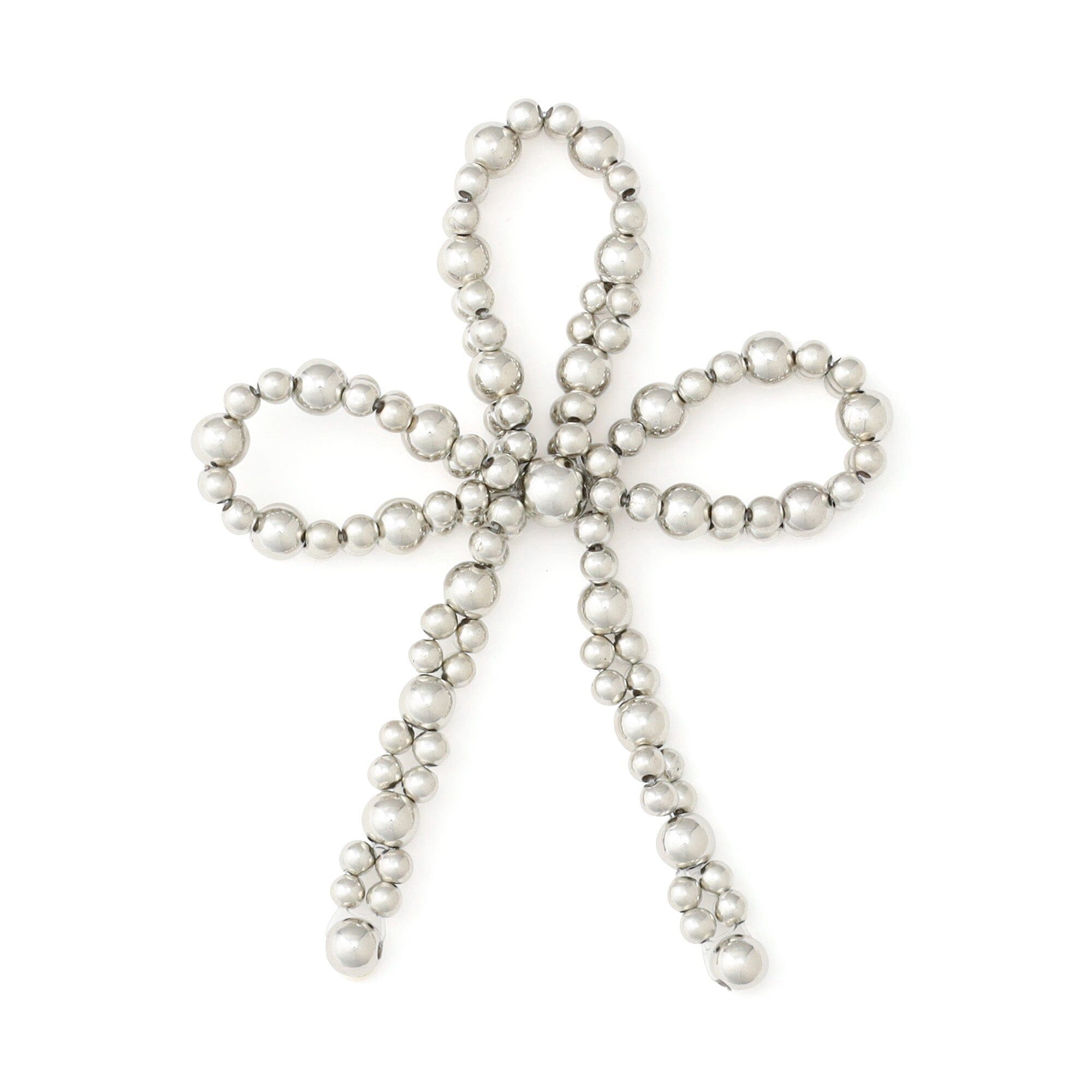 Napkin Rings 2pcs Silver Ribbon