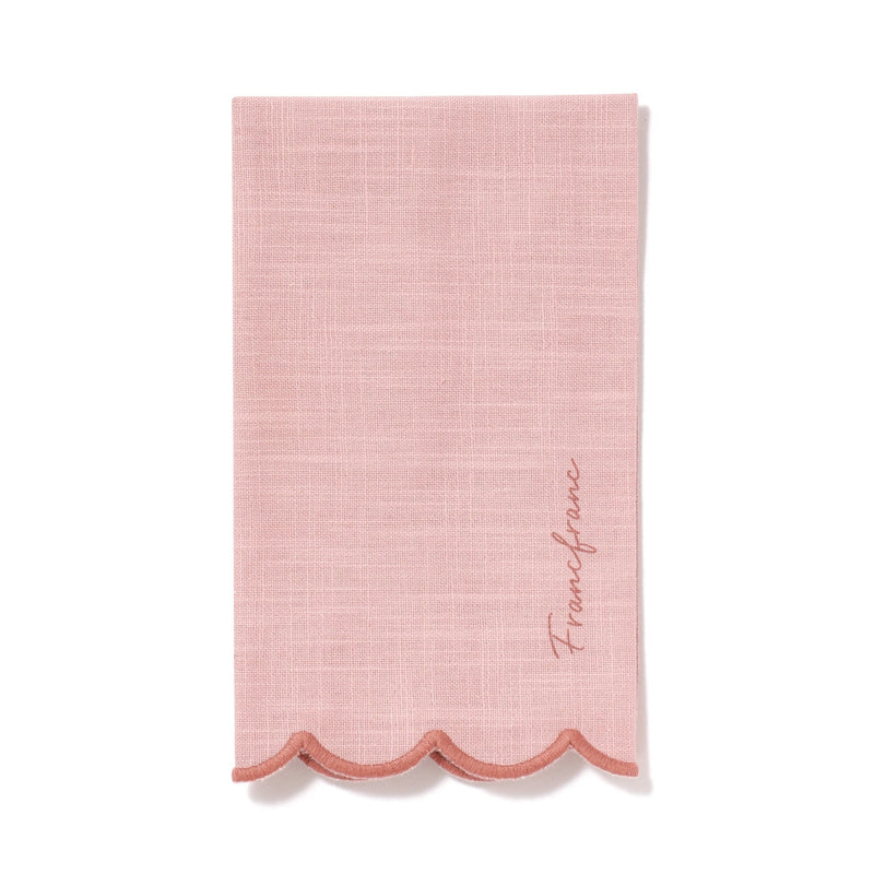 Kitchen Cloth Frill Logo Pink