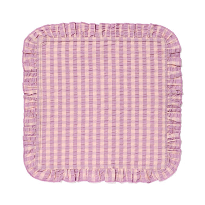 Kitchen Cloth Frill Check Pink