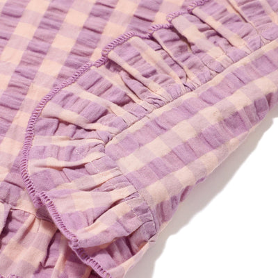 Kitchen Cloth Frill Check Pink