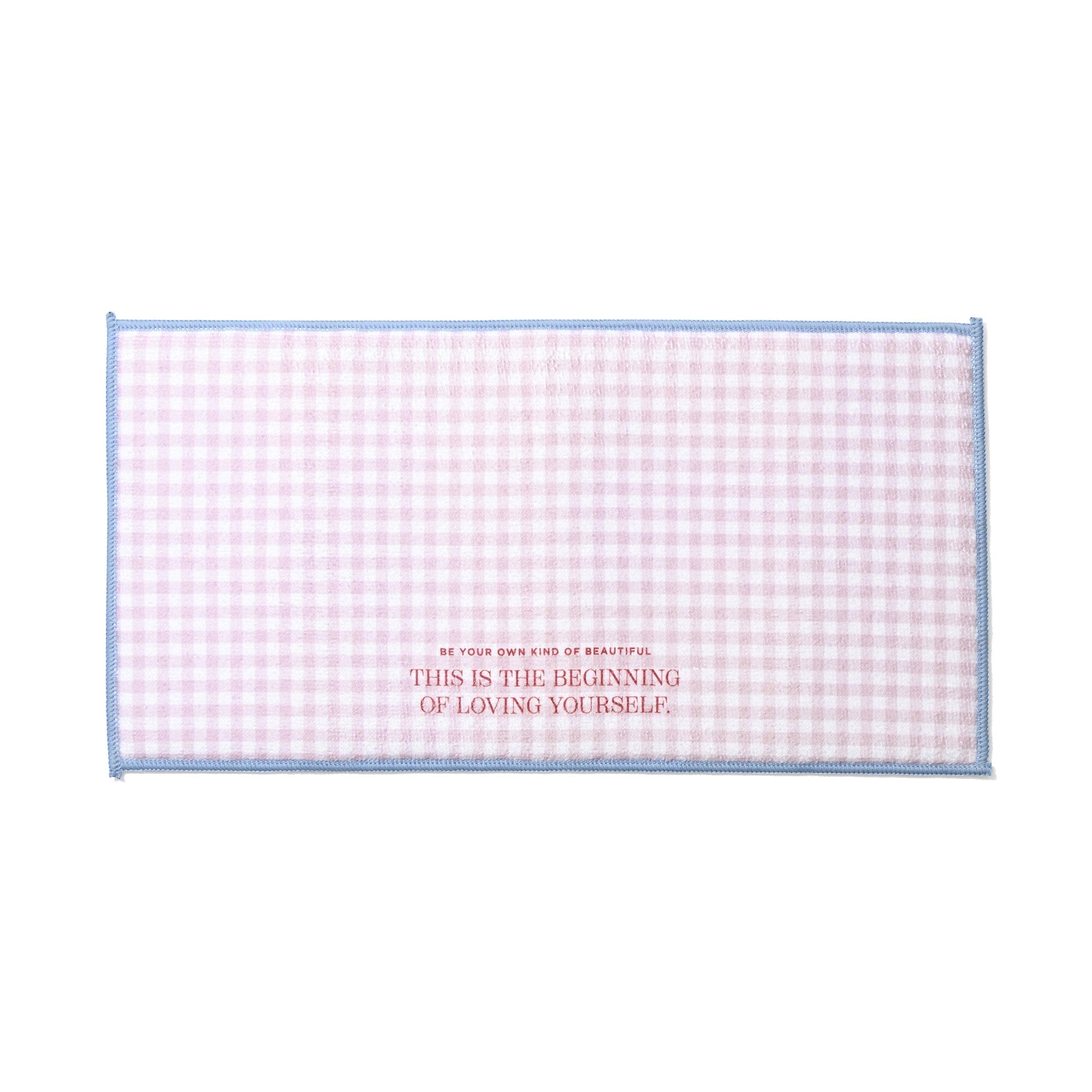 Gingham Check Drying Mat Pink