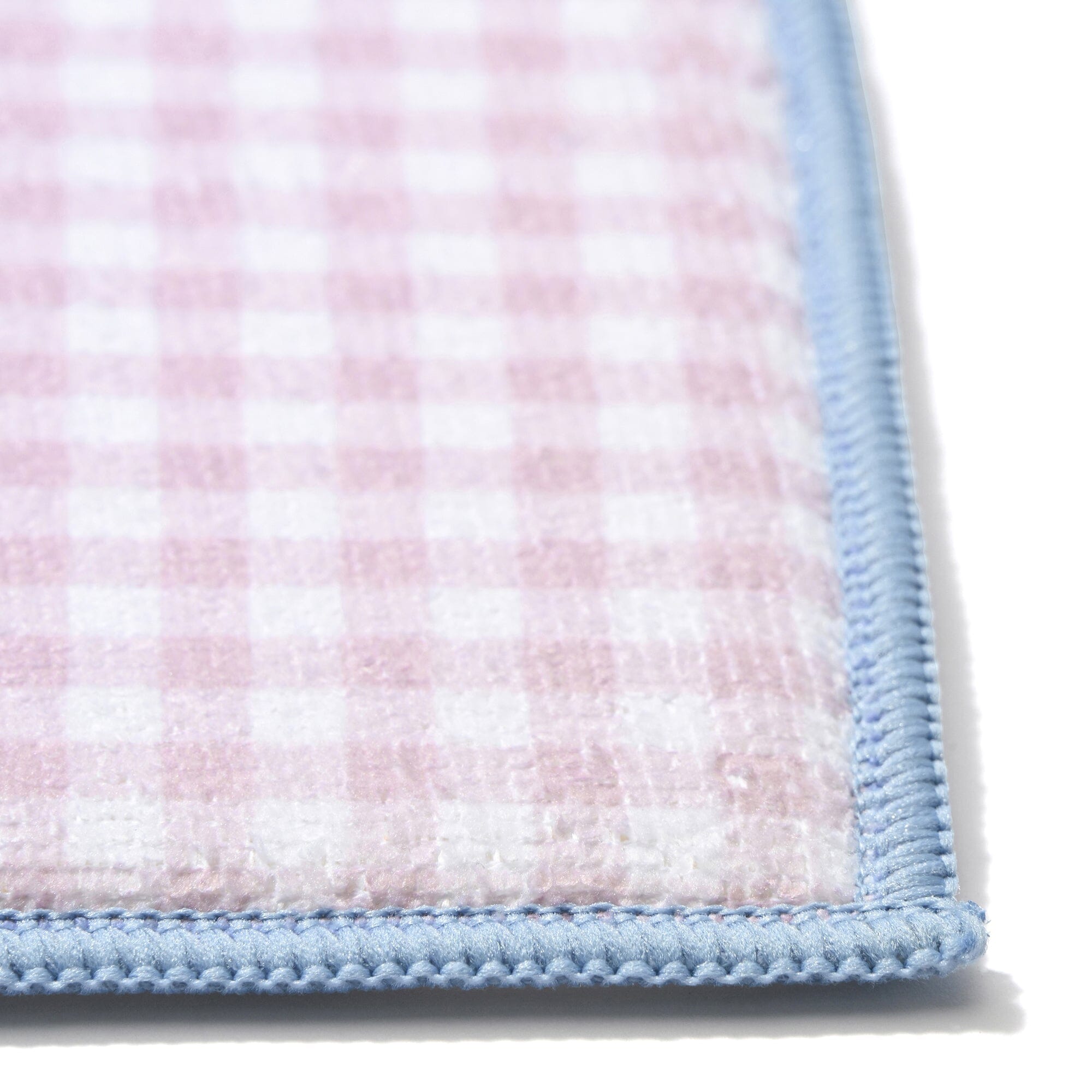 Gingham Check Drying Mat Pink
