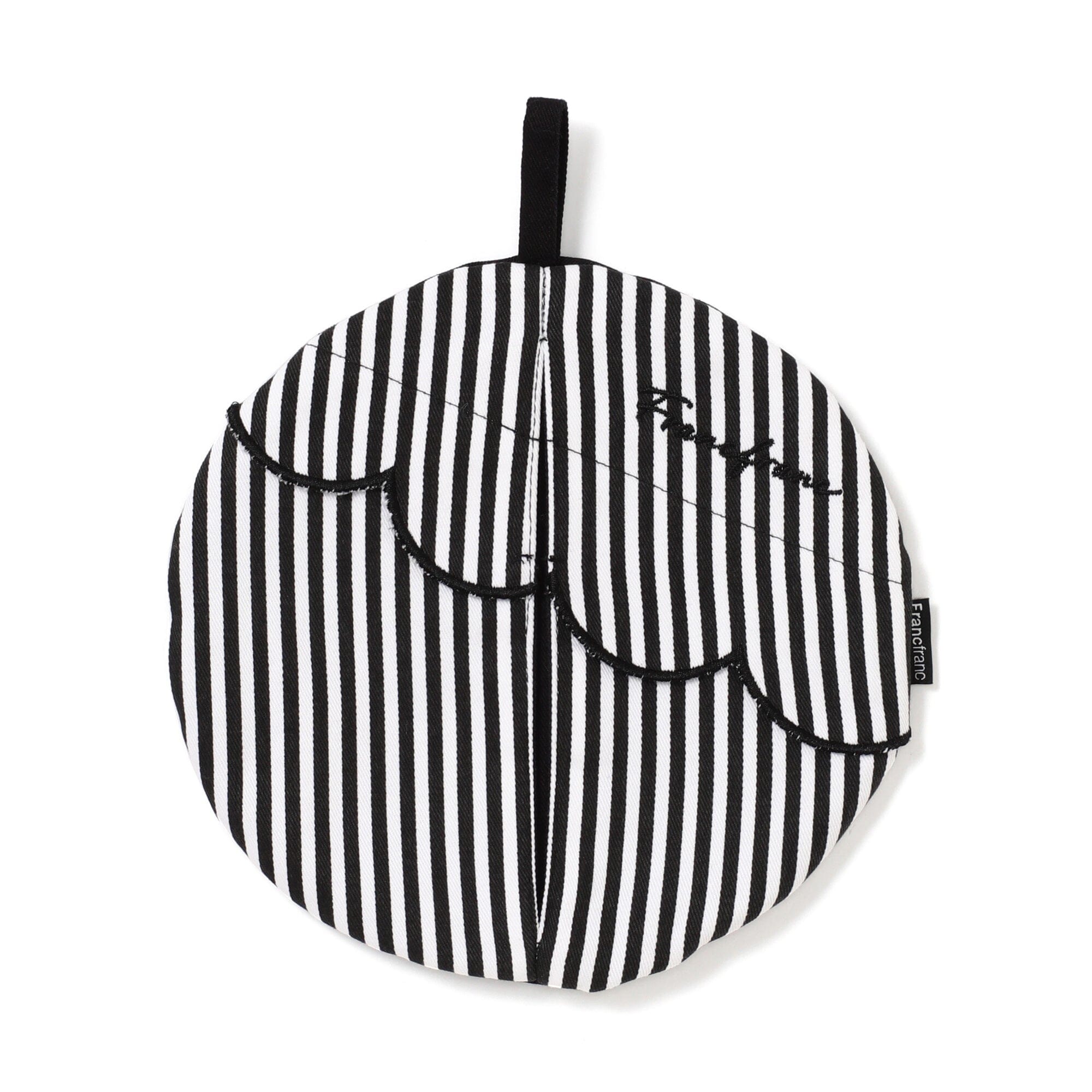 Scalloped Pot Holder Black