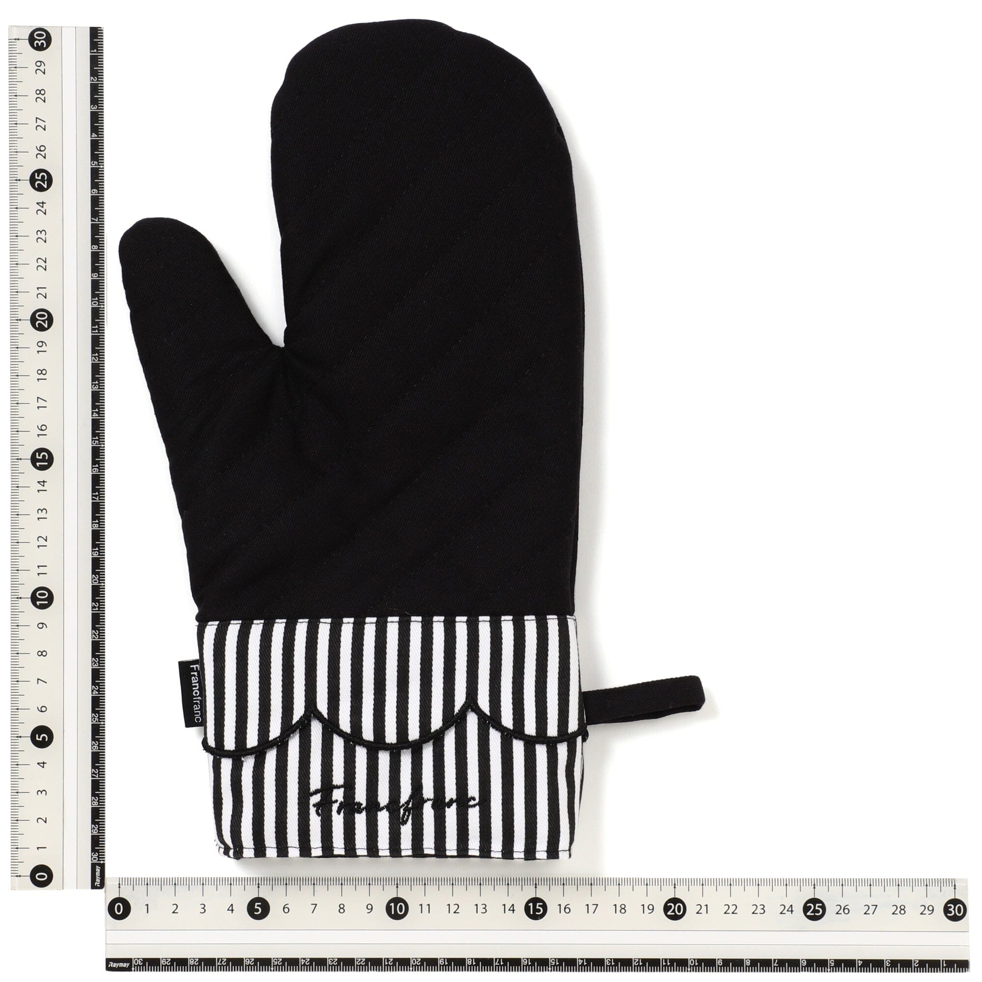 Scalloped Mittens Black