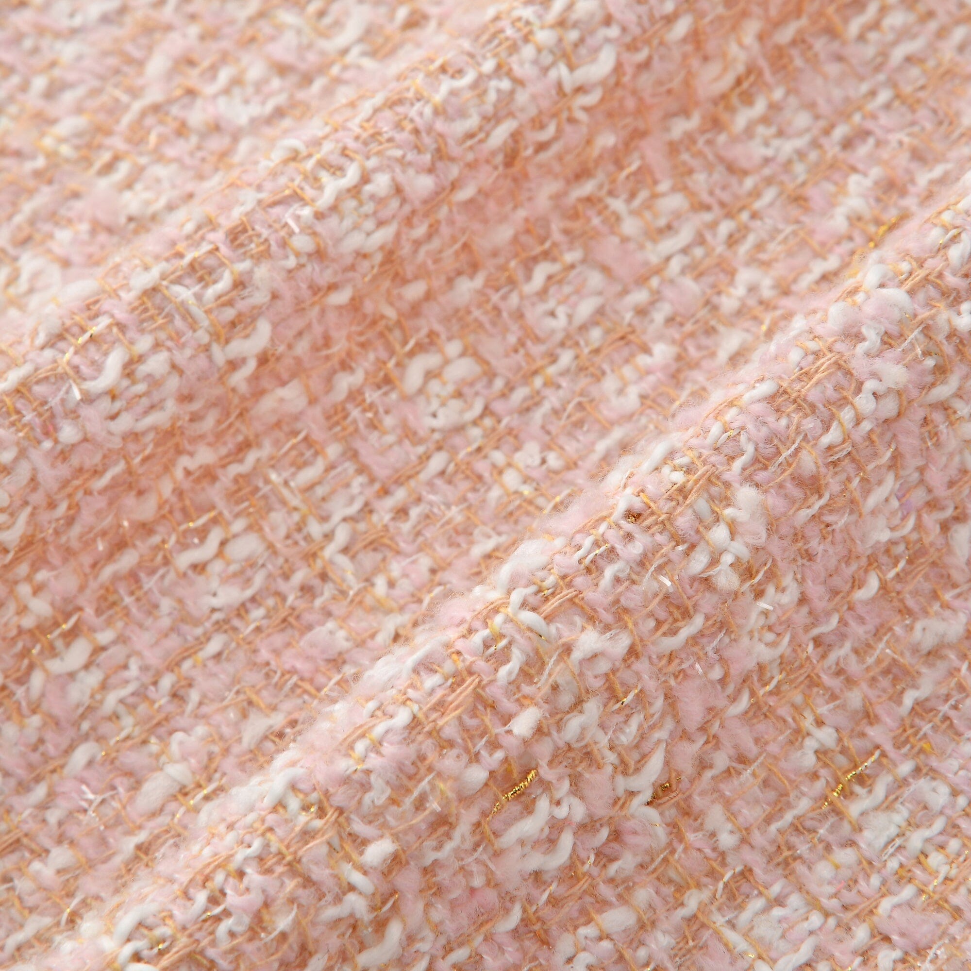 Tweed Full Apron Pink