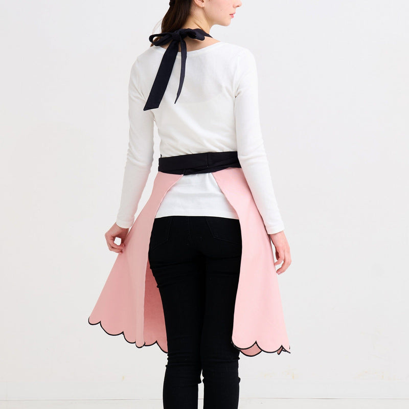 SCALLOPED 扇貝形全身圍裙 粉紅色