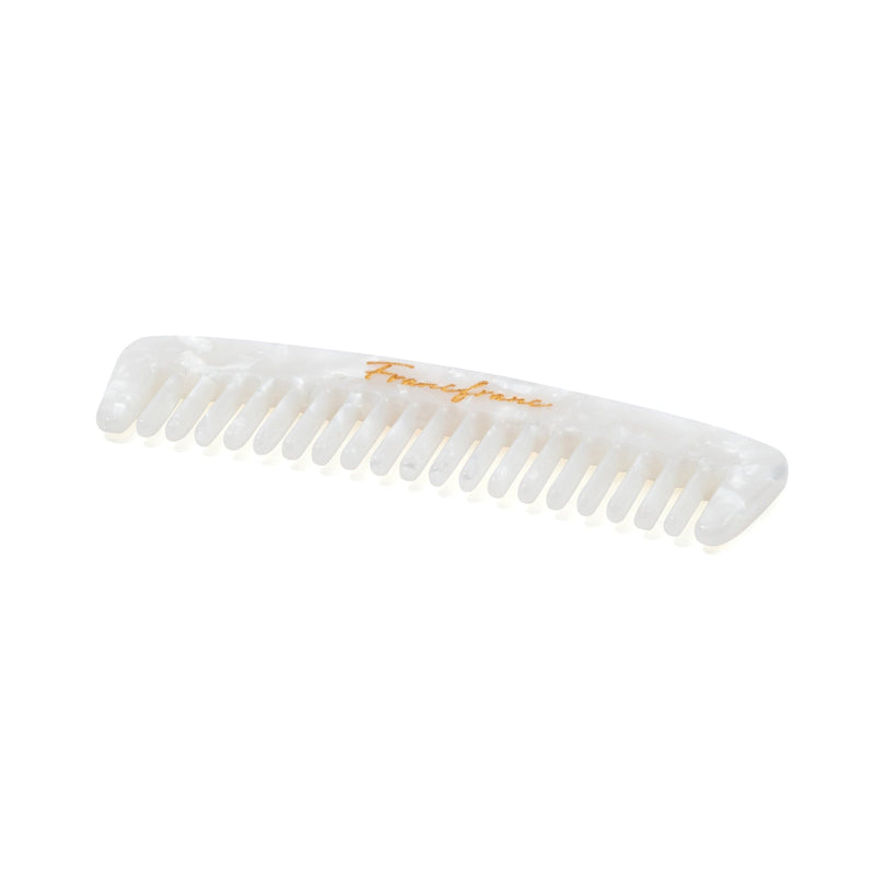 Compact Comb With Pouch S White