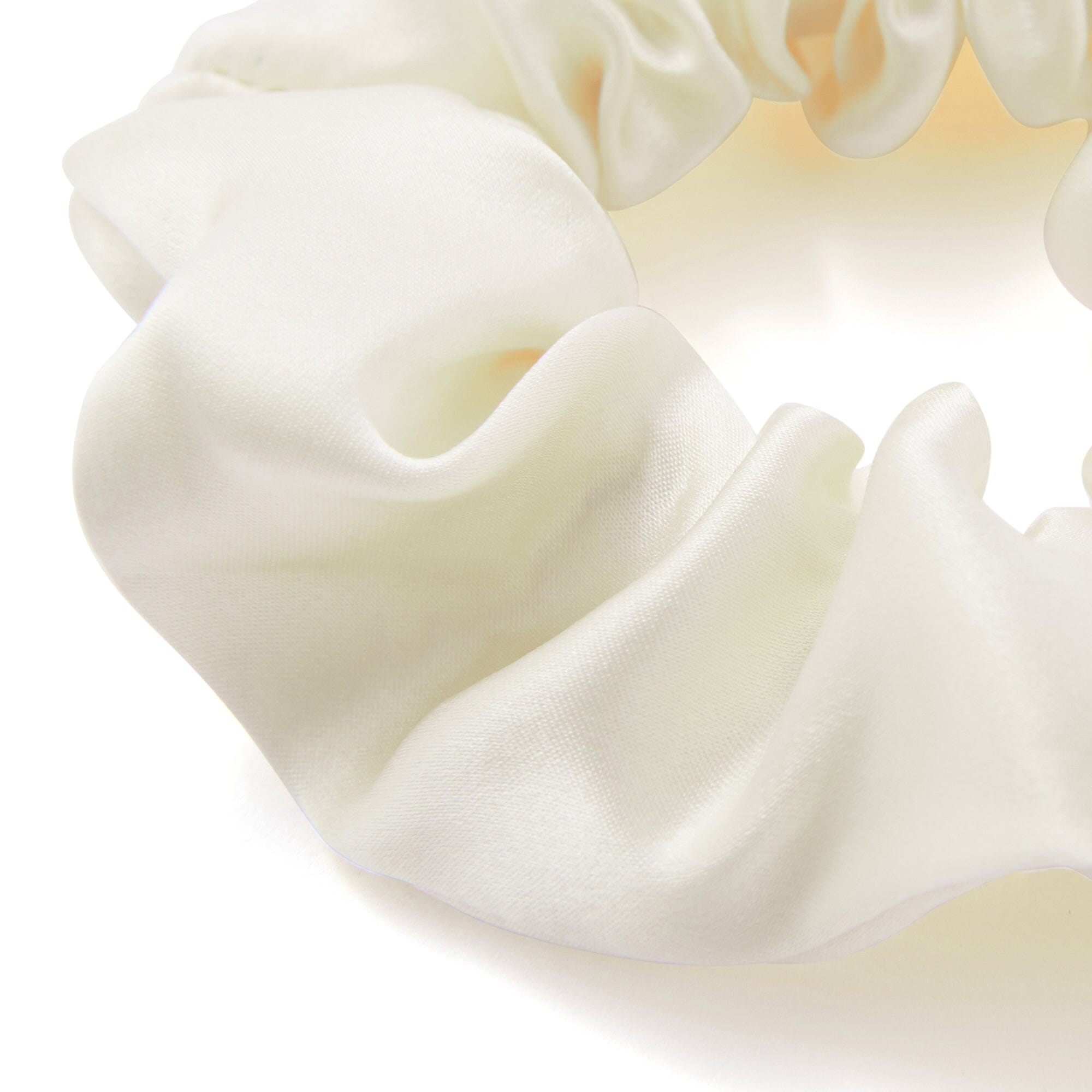 絲質3件裝髮帶象牙白色