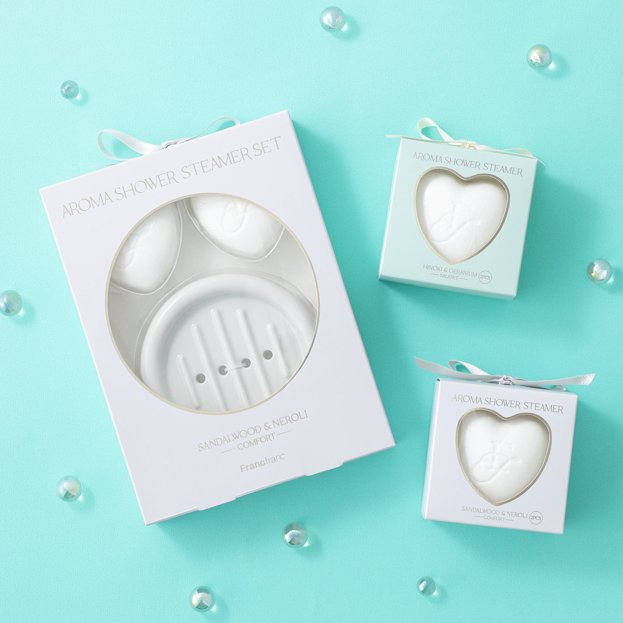 Aroma Shower Steamerset Gray