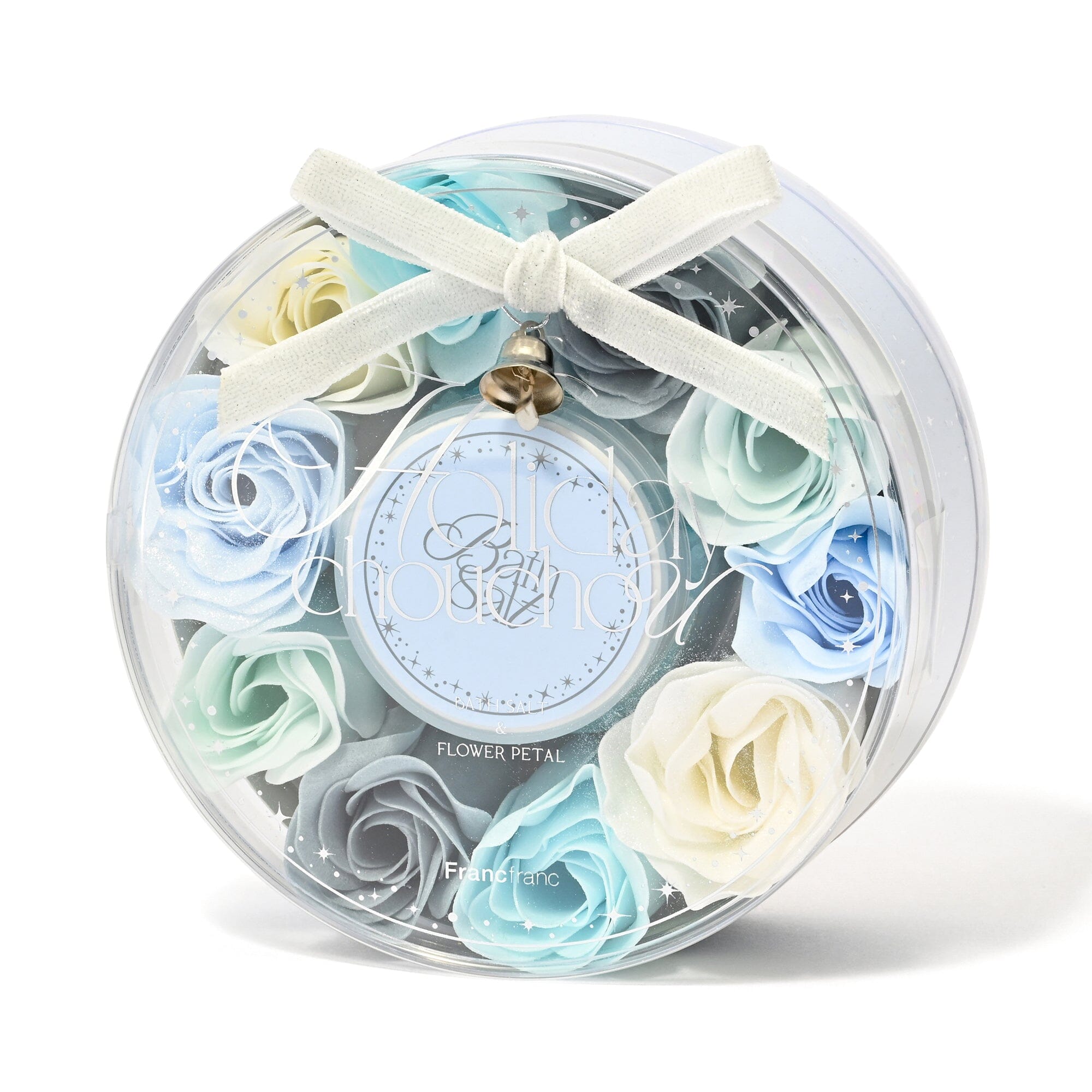Holiday Chouchou Petal & Salt Wreath Blue