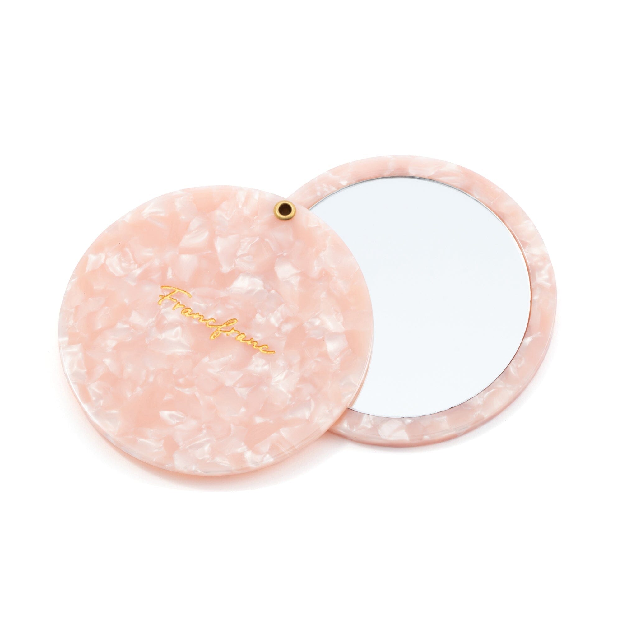 鏡子連小袋套裝粉紅色