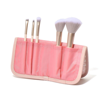 Tweed Makeup Brush Set  Pink