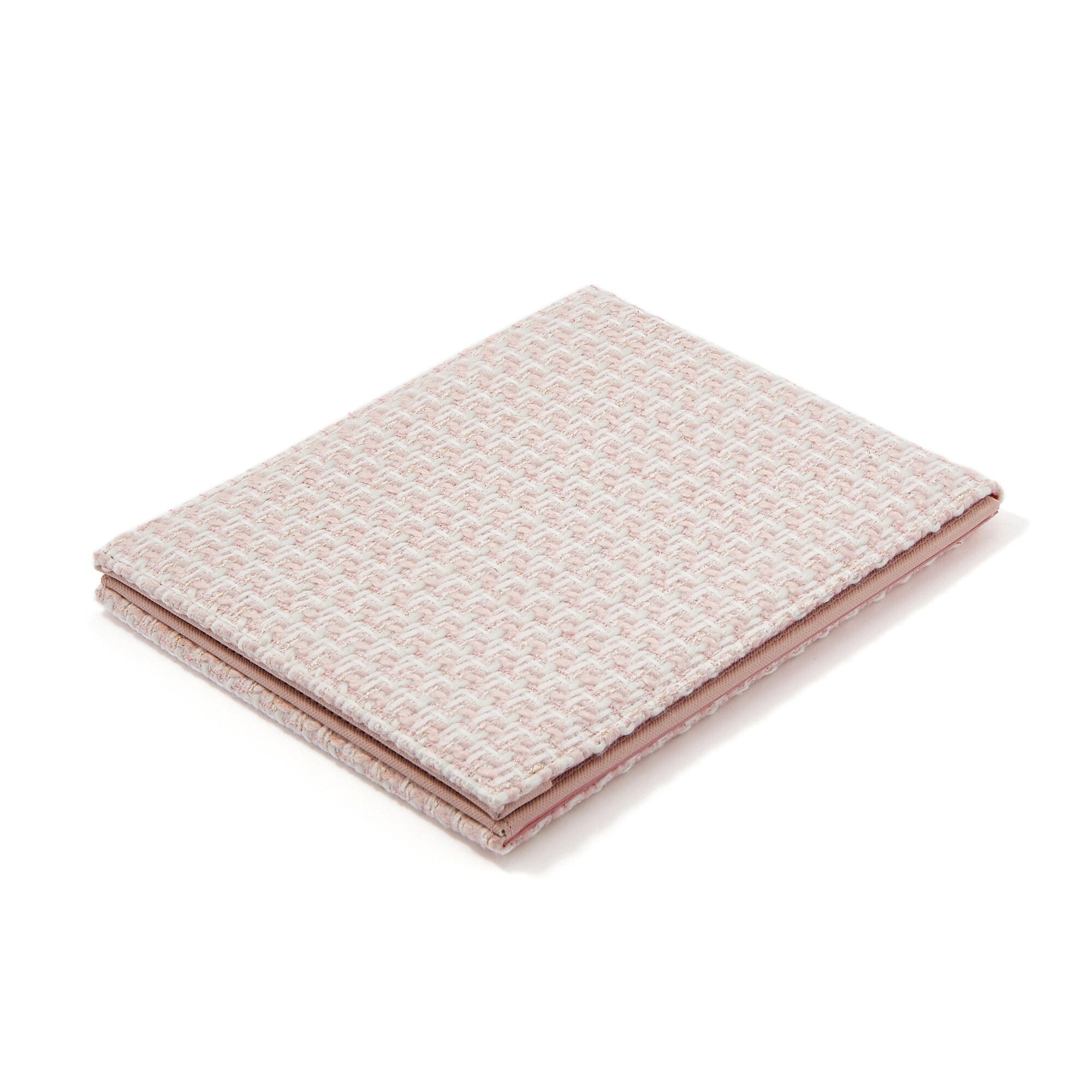 Tweed Foldable Mirror L Pink