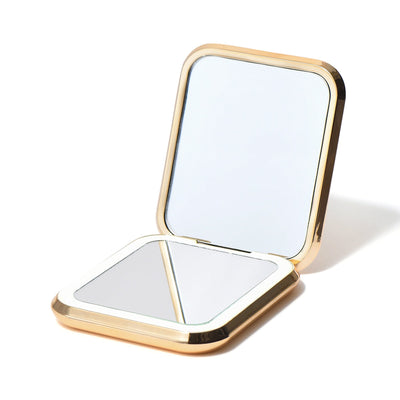 Blanche Led Compact Mirror Gold