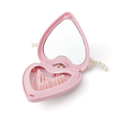 Mirror And Brush With Charm Light Pink