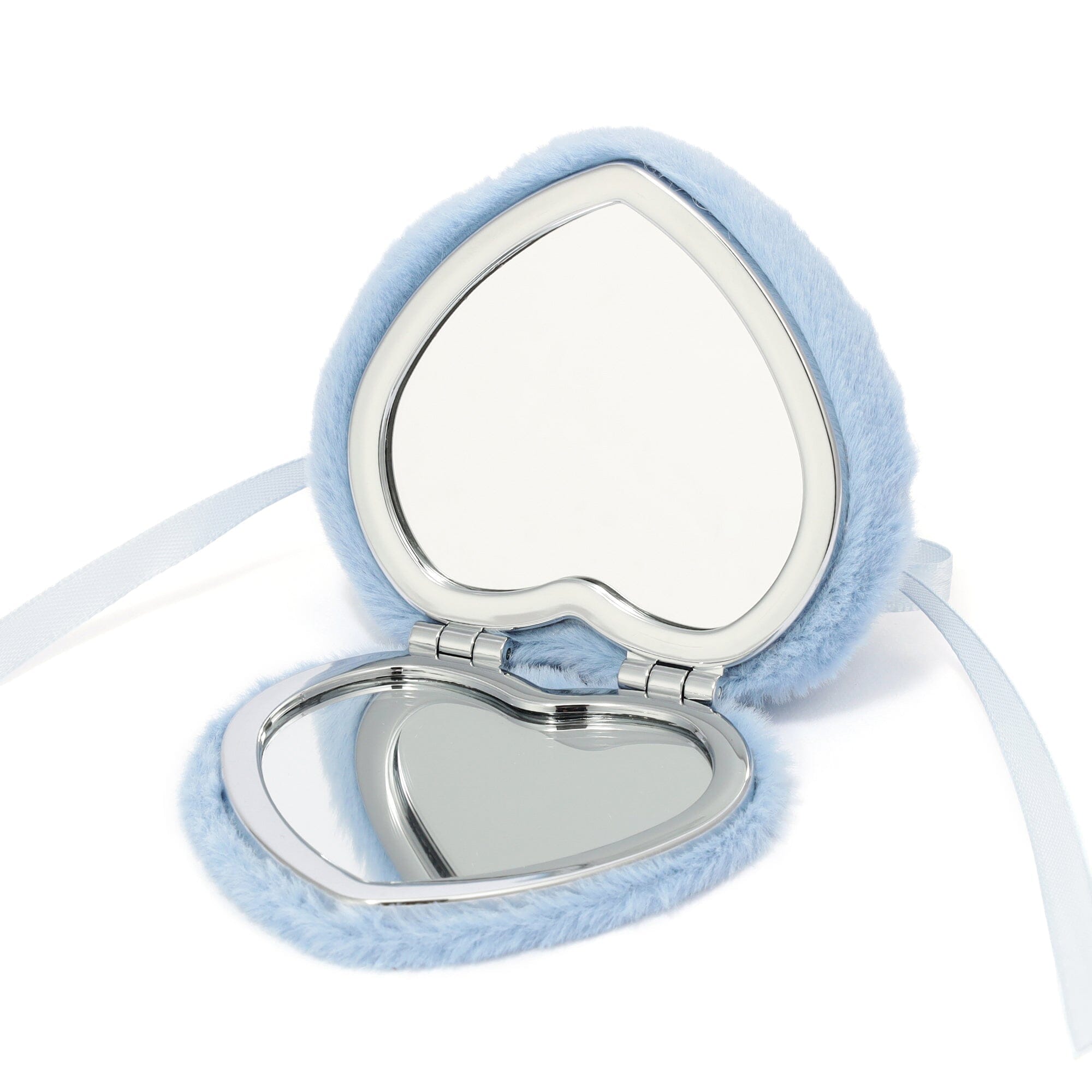 Eco Fur Mirror Charm Blue