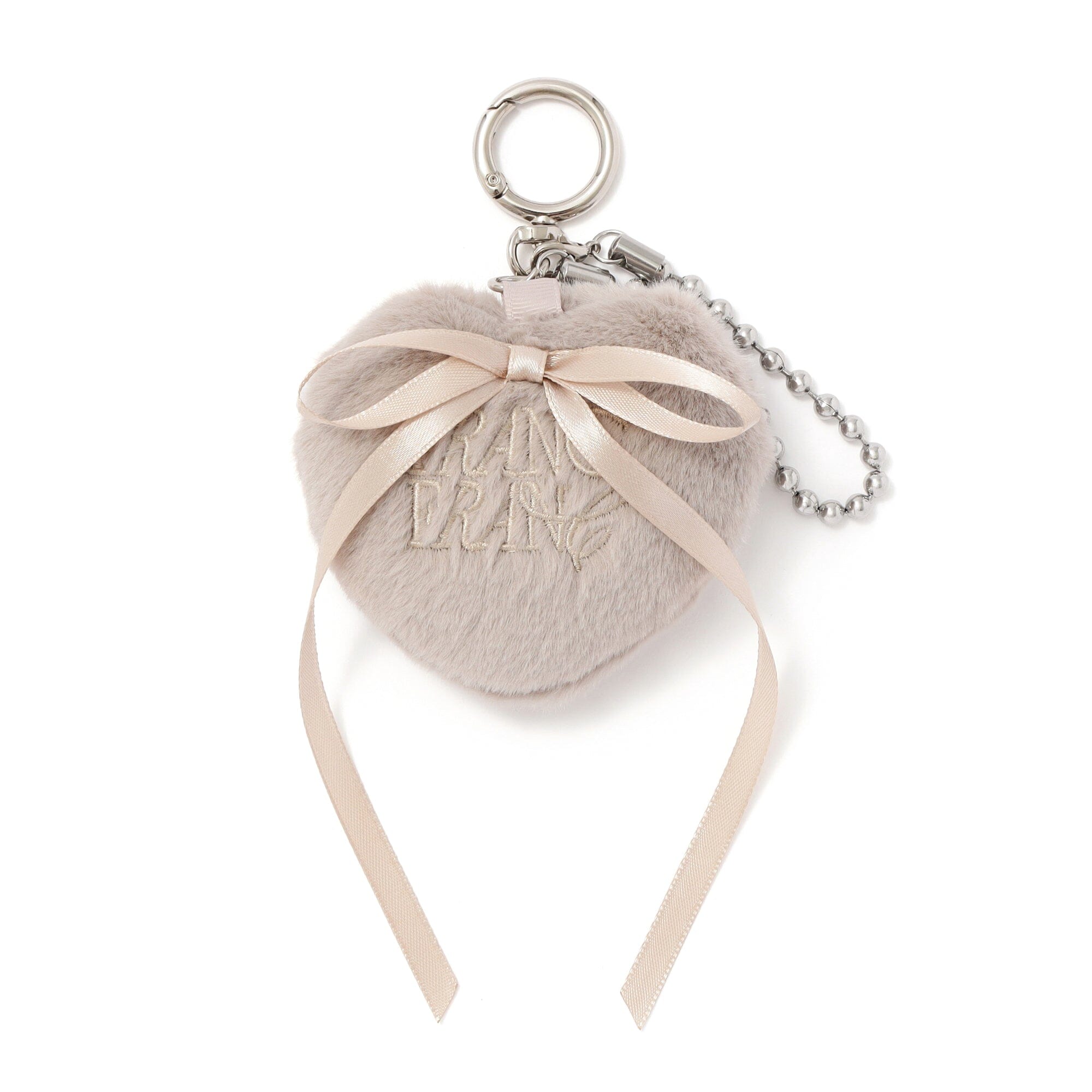 Eco Fur Mirror Charm Brown