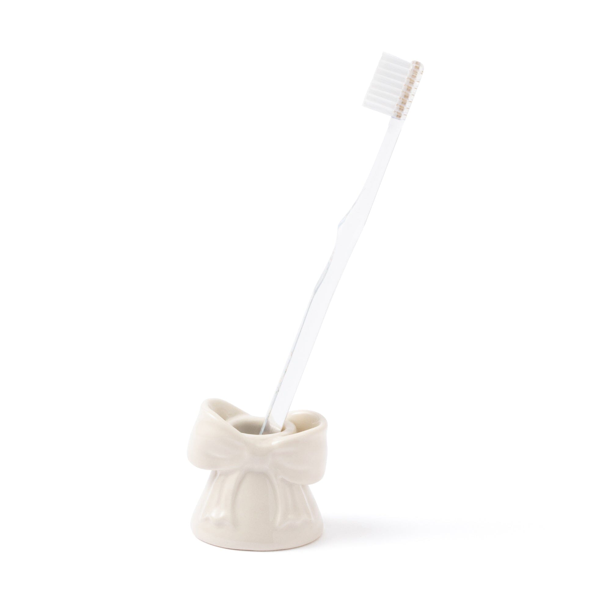 Ribbon Toothbrush Holder White