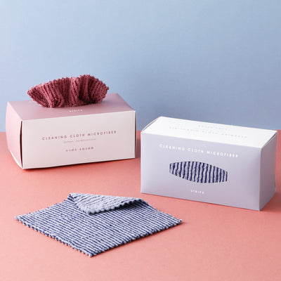 Cleaning Cloth  Microfiber Stripe Red