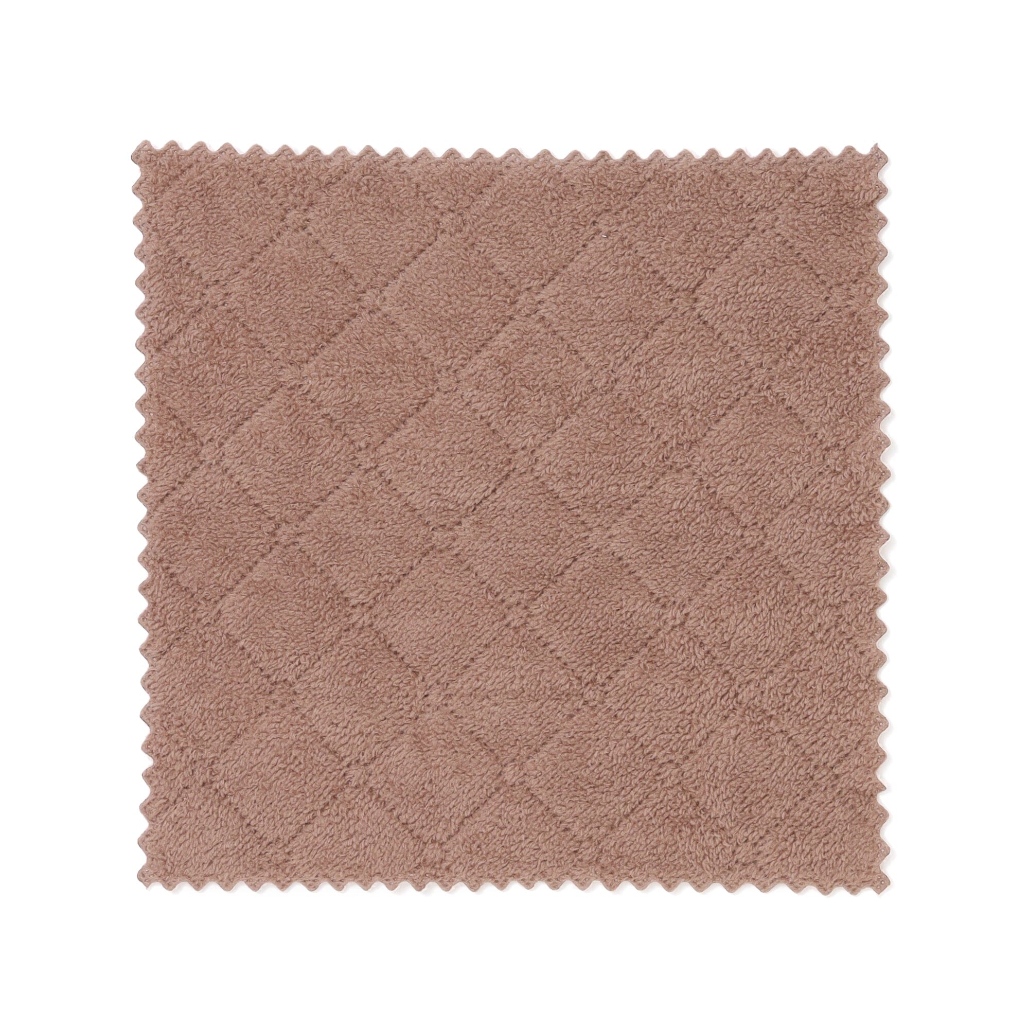 Cleaning Cloth set Microfiber Reversible Brown