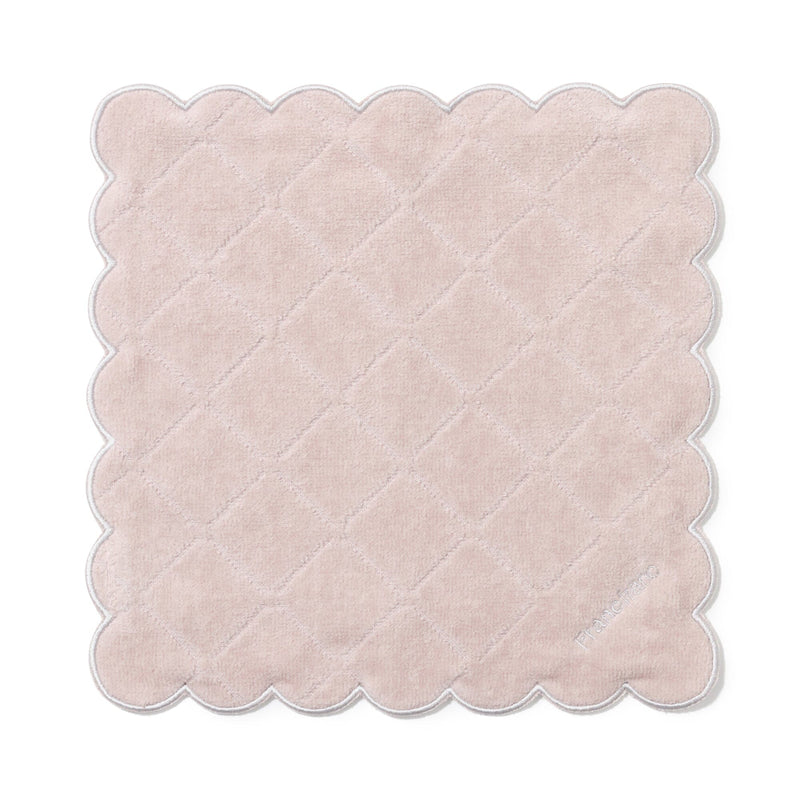 Quiltscallops Handkerchief Towel  Pink