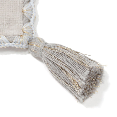 Initial Handkerchief Towel Flower E  Lighandkerchief Towel Gray
