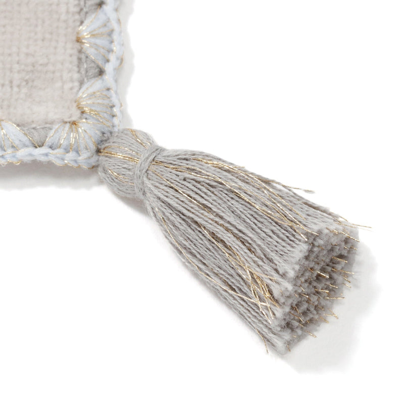 Initial Handkerchief Towel Flower E  Lighandkerchief Towel Gray