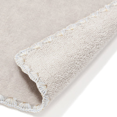 Initial Handkerchief Towel Flower M  Lighandkerchief Towel Gray